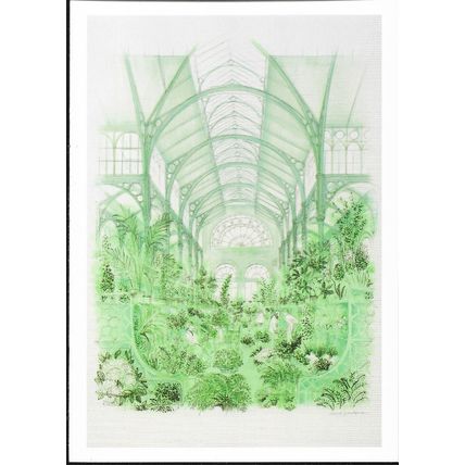 London - Covent Garden Flower Market 1972 by Gentleman - art postcard c.2000s