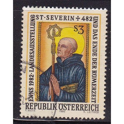 AUSTRIA 1982 ST. SEVERIN EXHIBITION 3S USED SG1926