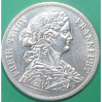 1866 Thaler, German State. Challenge Coin, Souvenir. REPLICA. 44a.