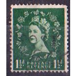 GB 1954 1.5d green used SG517
