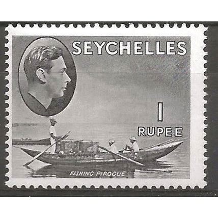 Seychelles 1941 SG146a 1 Rupee Grey-Black Mounted Mint . .