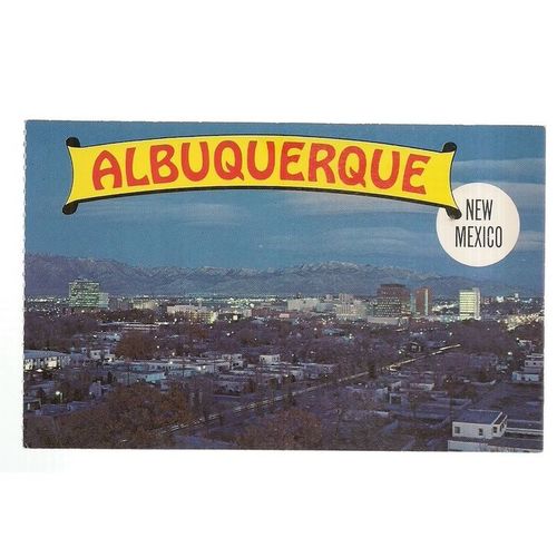 SKYLINE , Albuquerque, New Mexico postcard c.1981 unused =