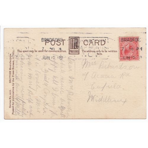 Royal Infirmary Hospital Bradford 1918 Postcard Yorkshire