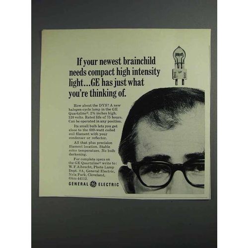 1968 General Electric DYS Quartzline Lamp Ad