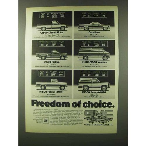 1980 GMC Ad - C1500, Caballero, K1500, K1500 Jimmy