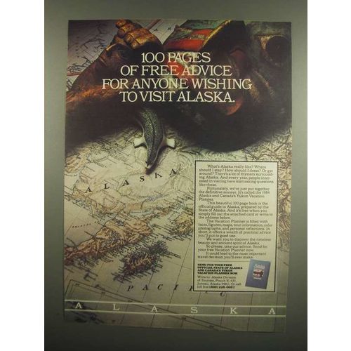 1984 Alaska Division of Tourism Ad - Free Advice