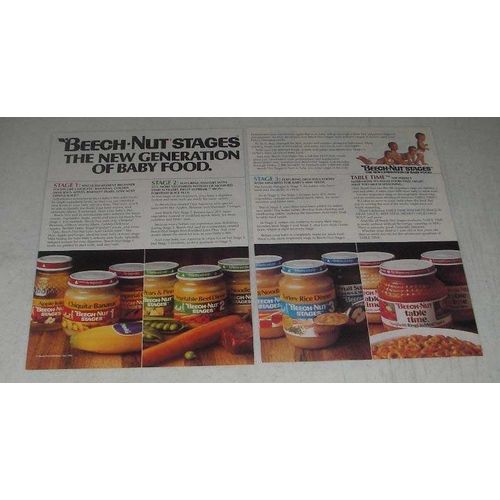 1984 Beech-Nut Stages Baby Food Ad - New Generation