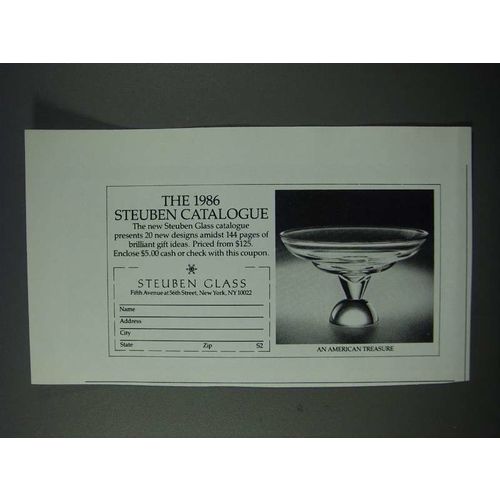 1986 Steuben Glass Ad