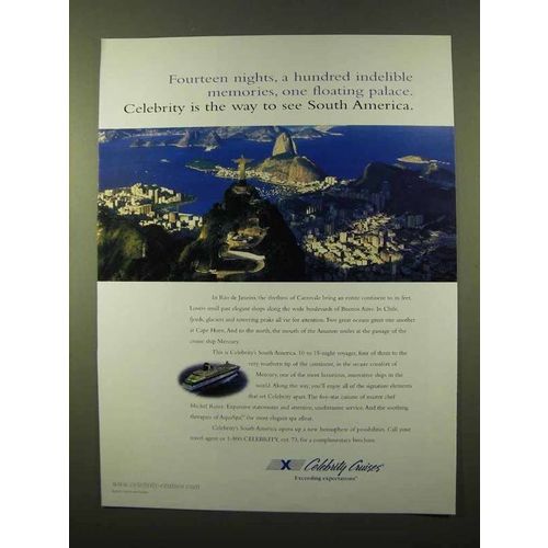 1999 Celebrity Cruises Ad - Way to See South America