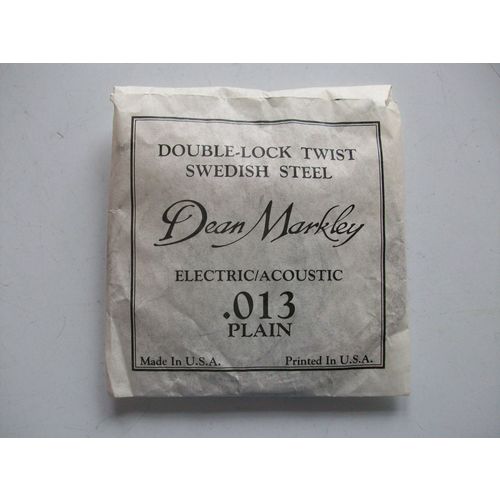 Dean Markley SWEDISH STEEL .013 PLAIN ELECTRIC/ACOUSTIC GUITAR STRING VINTAGE 90