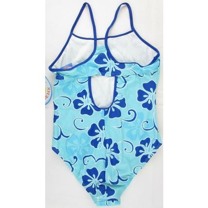 NWT Angel Beach Girls One Piece Aqua Tropical Floral Swimsuit, 10, 12 or 16, $30