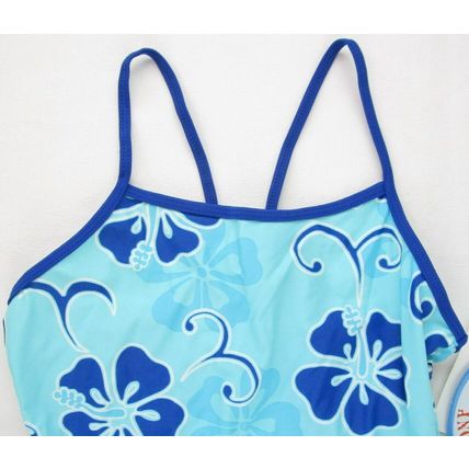 NWT Angel Beach Girls One Piece Aqua Tropical Floral Swimsuit, 10, 12 or 16, $30