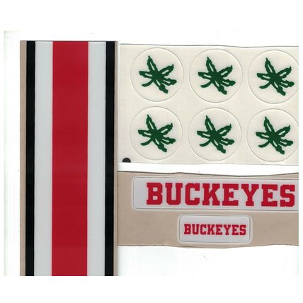 OHIO STATE BUCKEYES FULL SIZE FOOTBALL HELMET DECALS & BUMPERS