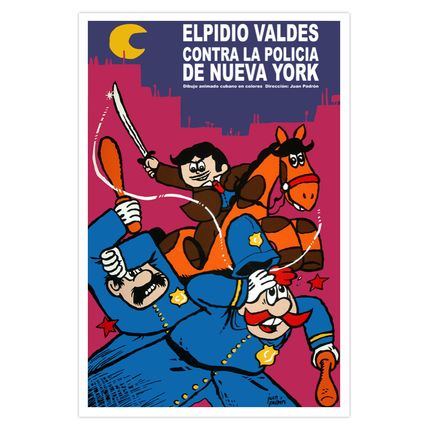Cuban decor Wall Design movie Poster"ELPIDIO vs New York Police"Cuba film