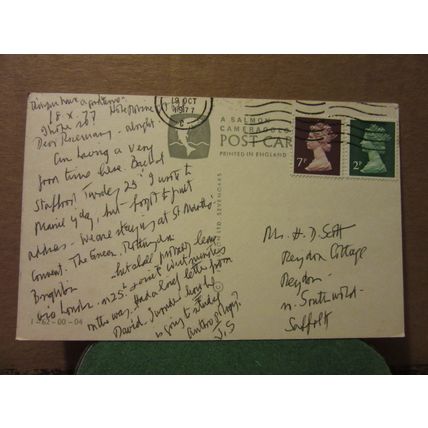 CASTLES OF SUSSEX. multiview used postcard by J. Salmon 1977 pm #