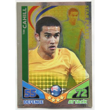 2010 Topps Match Attax World Cup Trading Card - Australia, Tim Cahill, Star