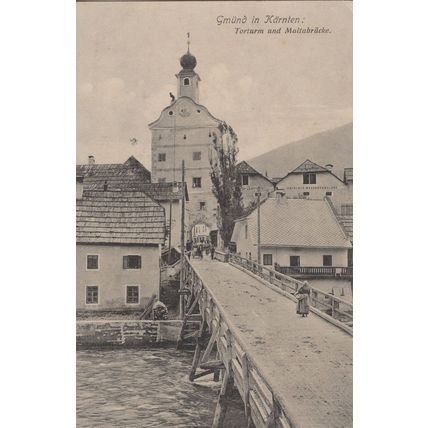 Gmund In Karnten Torturm Und Maltabrucke Austria Old Postcard
