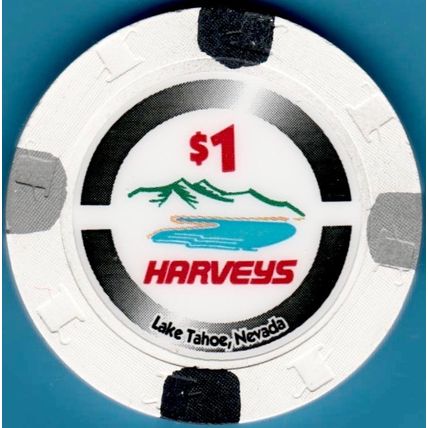 Harveys. $1 Casino Chip. Lake Tahoe, NV. B72.