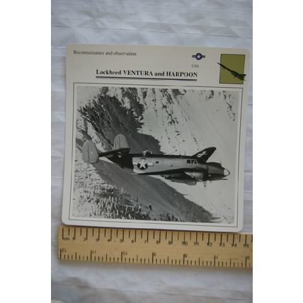 Lockheed Ventura + H - USA - Reconnaissance & Observation - Collectors Club Card