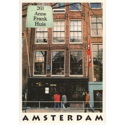Queues Of Visitors At Anne Frank WW2 House Holland Postcard