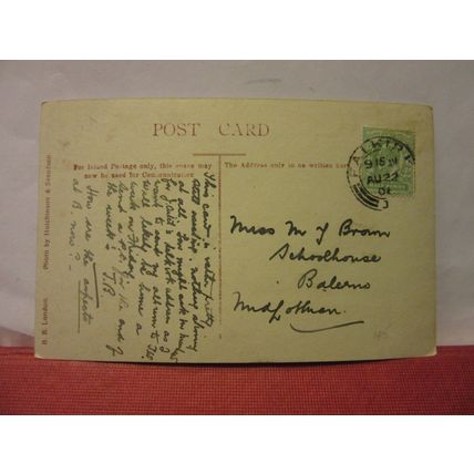 MISS ISABEL JAY . actress used antique postcard RP 1906 pm /