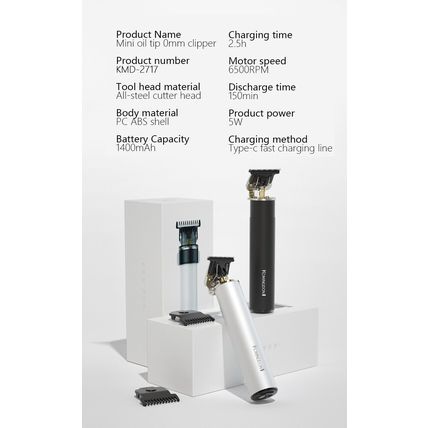 Komingdon Hair Detail Trimmer Magnet Combs Zero Gap Balding Shaver Baby Hair Cut