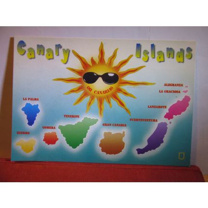 OH CANARIES!, THE CANARY ISLANDS unused postcard. =