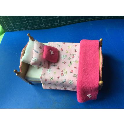 Pink Handmade Nursery Set 1:12th Dolls House Miniature