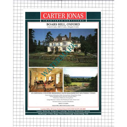 Boars Hill Oxford House Sale Advert - 1991 Clipping / Print