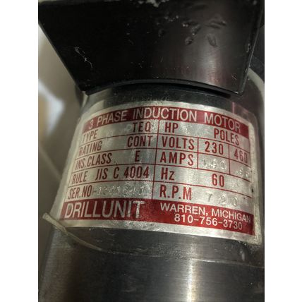 NEW DRILLUNIT TEQ 3-PHASE INDUCTION MOTOR,230/460 V,5/8" SHAFT.DIA T.N8501-1,BS