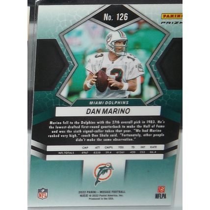 2022 Mosaic DAN MARINO (Dolphins) Prizm Camo Pink #126