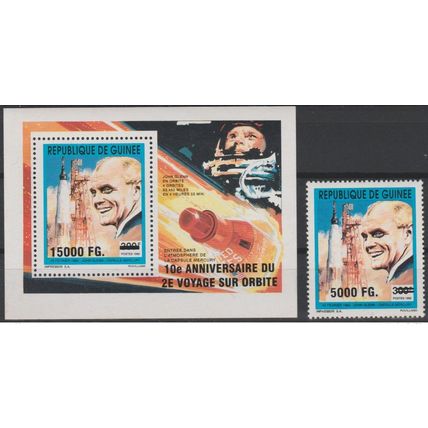 Guinée 2008 Mi. 6309 Bl. 1646 surchargé Overprint Espace Mercury John Glenn USA