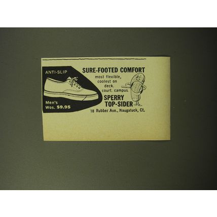 1960 Sperry Top-Sider Shoes Advertisement - Sure-Footed Comfort