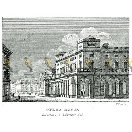 Opera House, London, England, 1825, MODERN REPRODUCTION