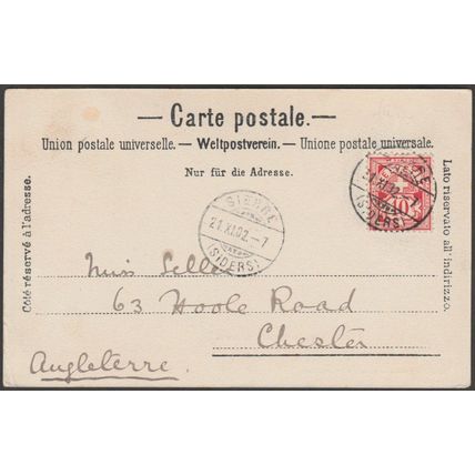 Hôtel-Château Bellevue, Sierre, Valais, 1902 - Charnaux Frères CPA