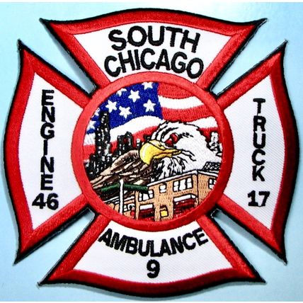 Chicago FD, Engine 46, Truck 17. 4.5". PP91.