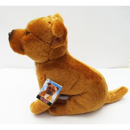 Amstaff Staffie Staffordshire Bull Terrier 12" Plush Black, Blue, Brindle or Red