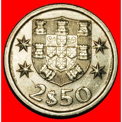 Ⰶ SHIP (1963-1985): PORTUGAL ★ 2.50 ESCUDOS 1977!★LOW START★NO RESERVE