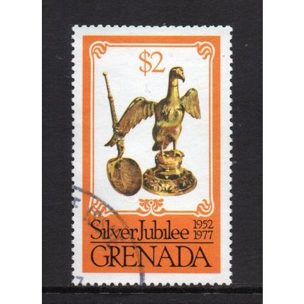 Grenada - 1977 -$2 Silver Jubilee, Used (Perf 14)