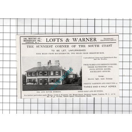 Christchurch Dorset - 1927 Small House Advert