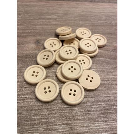 20mm Natural Wooden Buttons 4 Hole Sewing Scrapbooking Crafts Cardigan Knitting
