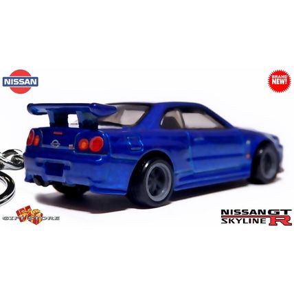 ULTRA RARE KEYCHAIN BLUE NISSAN SKYLINE GTR PAUL WALKER