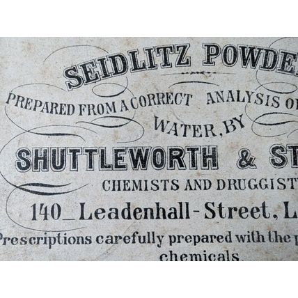 Antique 19th century MEDICINE BOX chemist druggist Leadenhall Street London drug