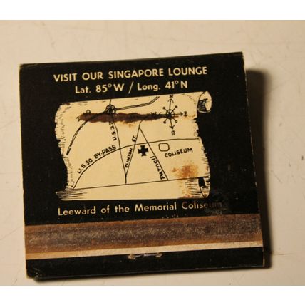VINTAGE MATCH BOOK Fort Wayne Indiana Restaurant Advertising Moonraker