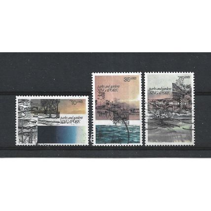 Singapore.Parks and Gardens set of 3.Fine Used.Jun25