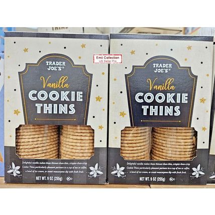 Trader Joe's Meyer Lemon or Triple Ginger or Vanilla Cookie Thins 9oz (2 Boxes)