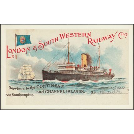London & South Western Railway Co Steamship - Dalkeith Postcard