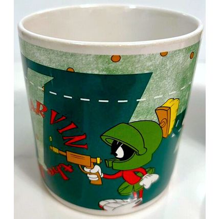 1997 MARVIN THE MARTIAN wraparound animation ceramic coffee mug
