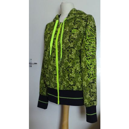 Zumba Camouflage Hooded Jacket Zip up Small UK 10
