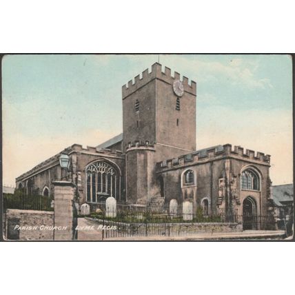 Parish Church, Lyme Regis, Dorset, 1909 - Dunster's Postcard